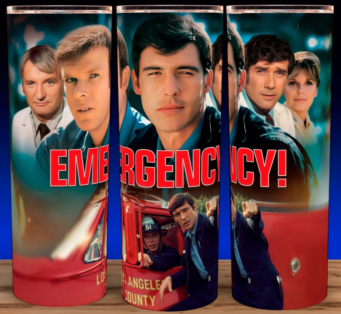 Emergency 1972 TV Show Firetruck Station 51 Cup Mug Tumbler 20oz
