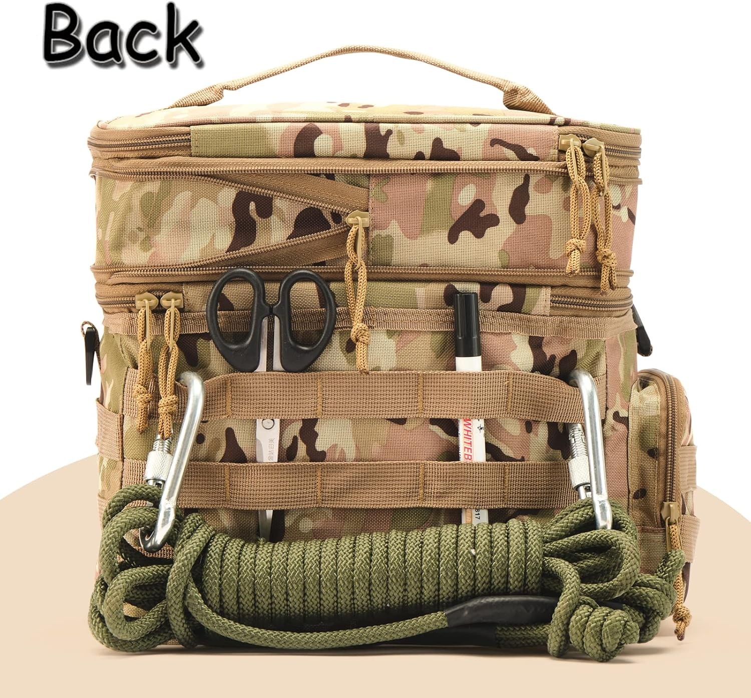 Tactical Lunch Bag for Men Expandable Double Deck Insulated Lunch Box Leakproof