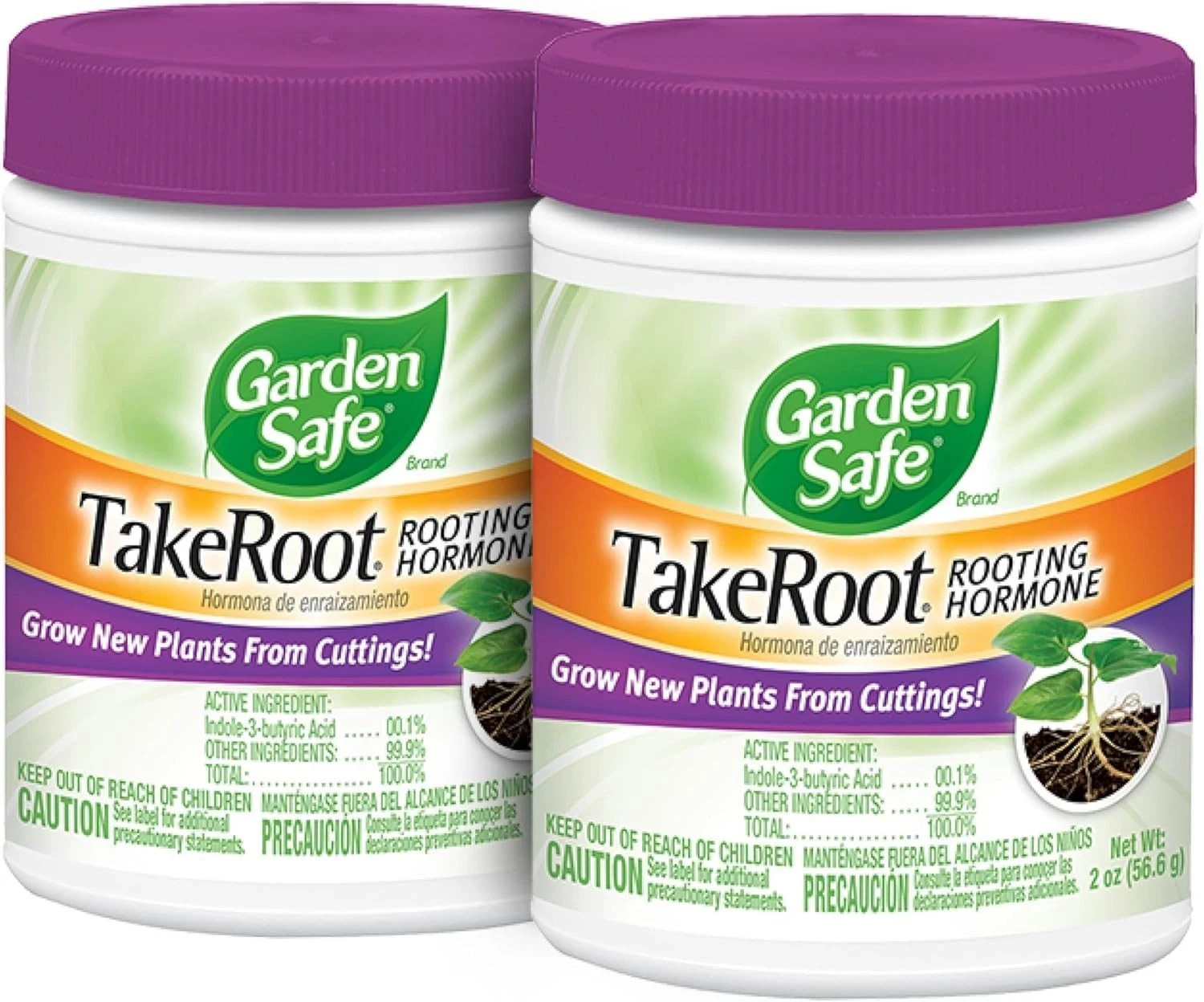 Garden Safe Brand TakeRoot Rooting Hormone, 2 Count, Powder Helps Grow New Plant
