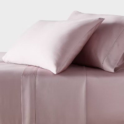 Threshold 320TC Satin 4-Piece Sheet Set Cooling Soft TENCEL Lyocell