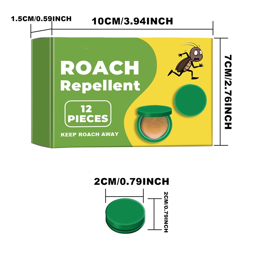 12PCS Cockroach Gel Bait Roach Killer Indoor Powerful Roach Repellent Bait Trap