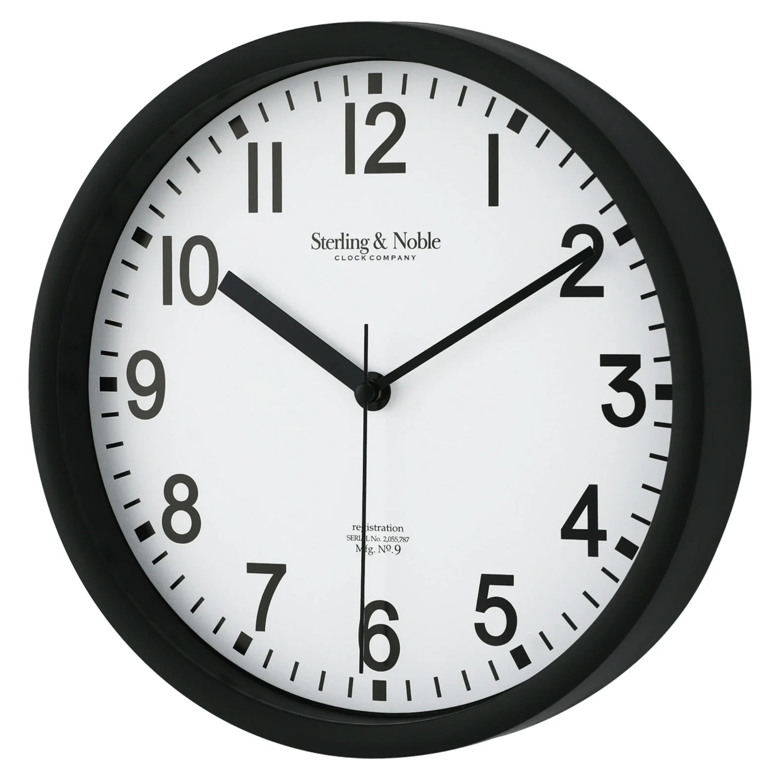 Mainstays Basic Indoor 8.78″ Black Analog Round Modern Wall Clock