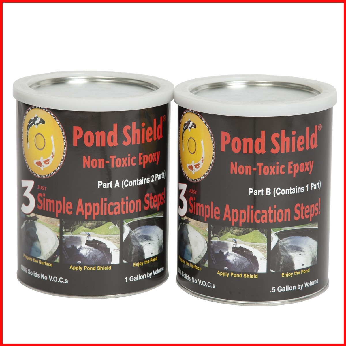 Pond Armor SKU-GRAY-GA Non-Toxic Pond Shield Epoxy Paint Gray 1.5 Gallon