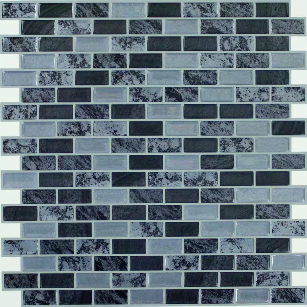 10.5 in X 10.5 in Traditional Marble Tile Peel and Stick Backsplash