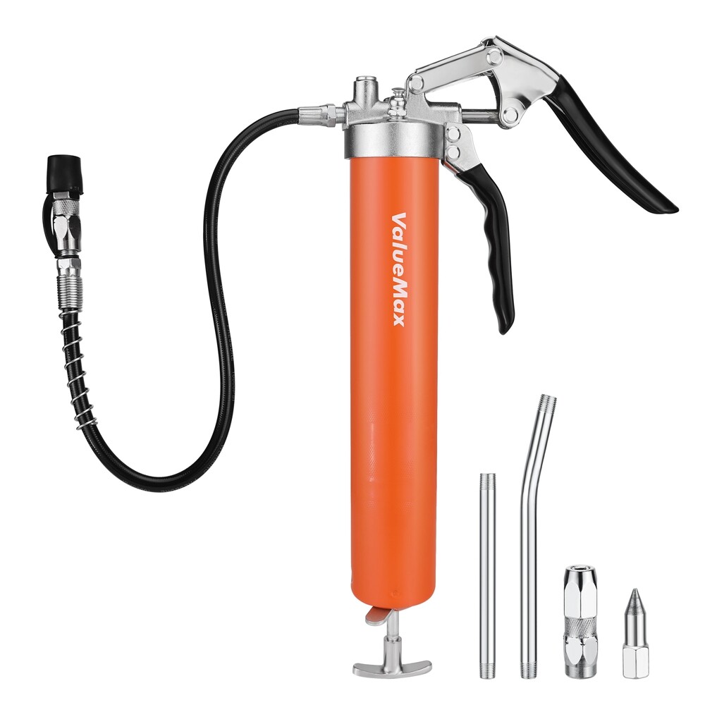 ValueMax Heavy Duty Grease Gun Kit 14 OZ Load Grease 18” Flexible Hose 6000 PSI