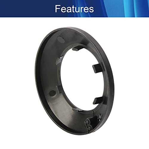 PP Plastic Flange Pipe Cover Decoration Fit for 2″ Black 1.9inches Pipe Dia