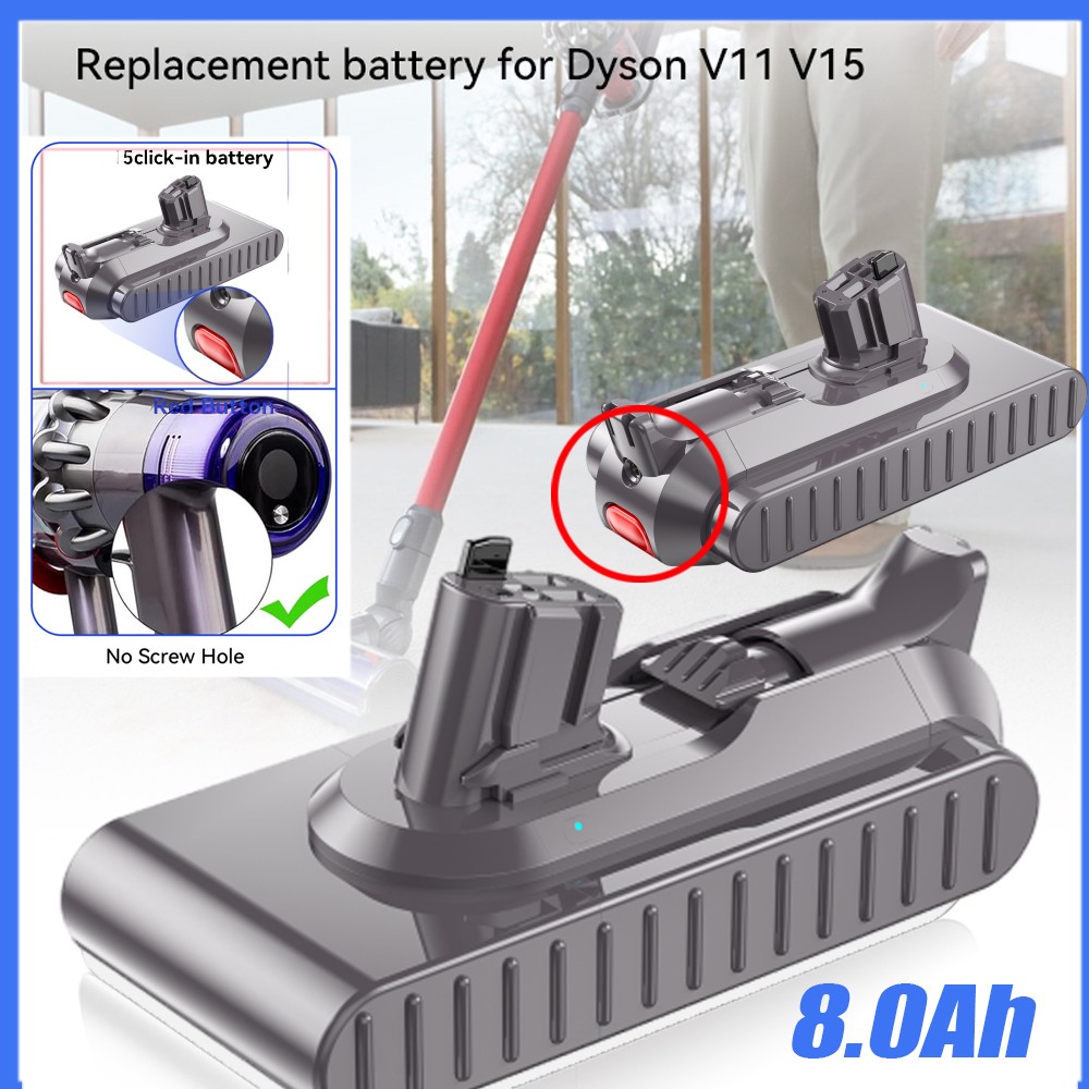 V11 Button Click in Battery For Dyson V11 SV15 SV16 Detect Vacuum Cleaner