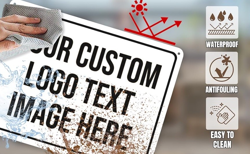 Customized Horizontal Tin Sign, allowing for the addition of any text/Photo