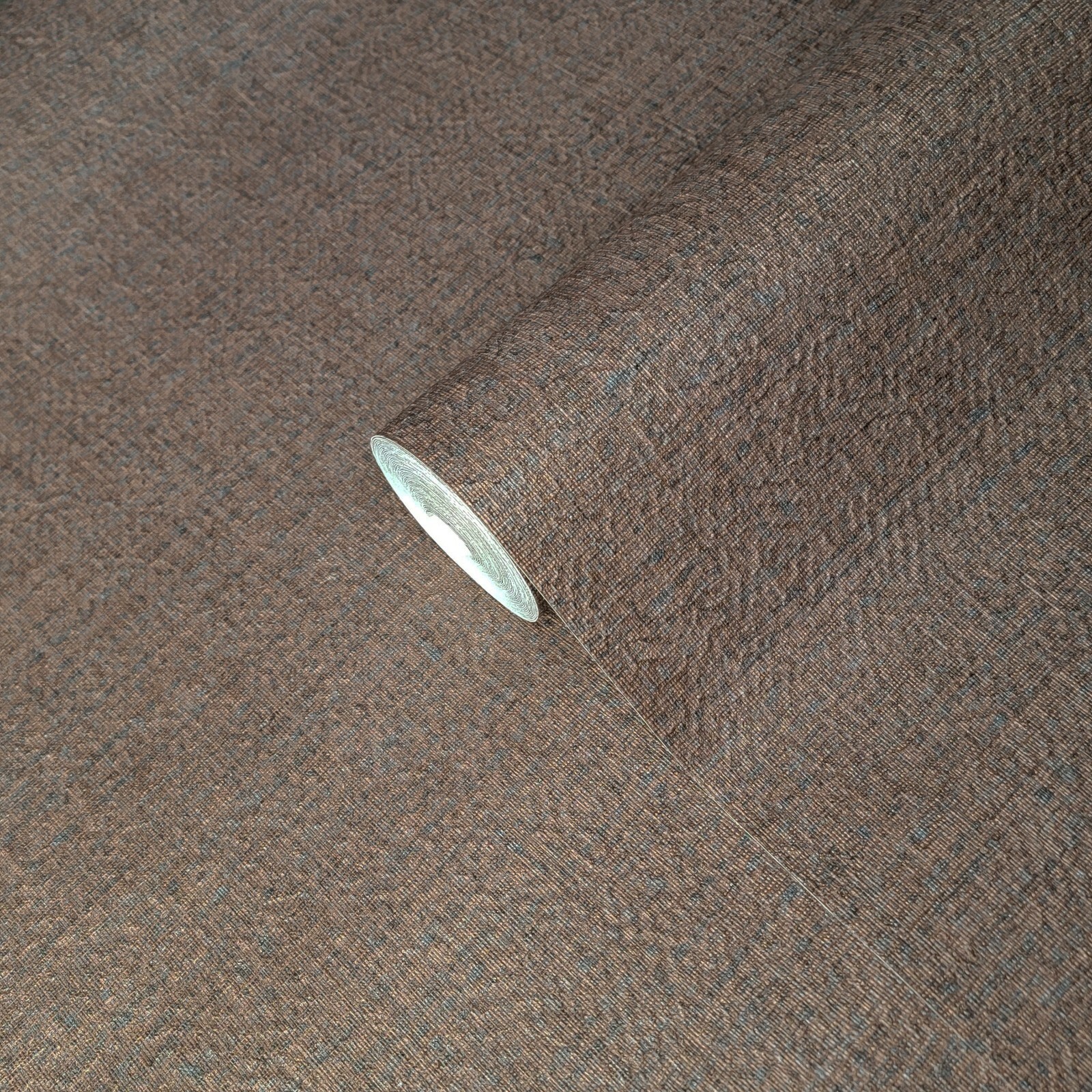 Contemporary Modern copper bronze gray metallic faux fabric textured Wallpaper