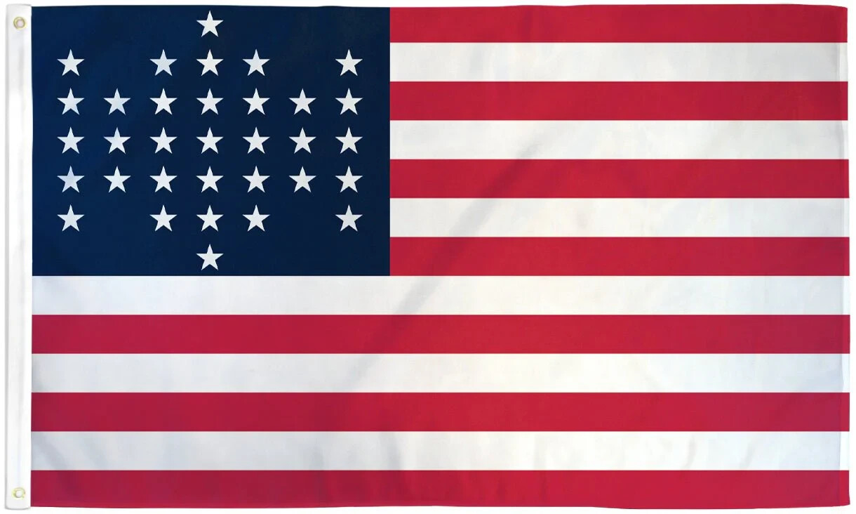 33 Stars 3x5ft Poly Flag US American Civil War Historical Flag
