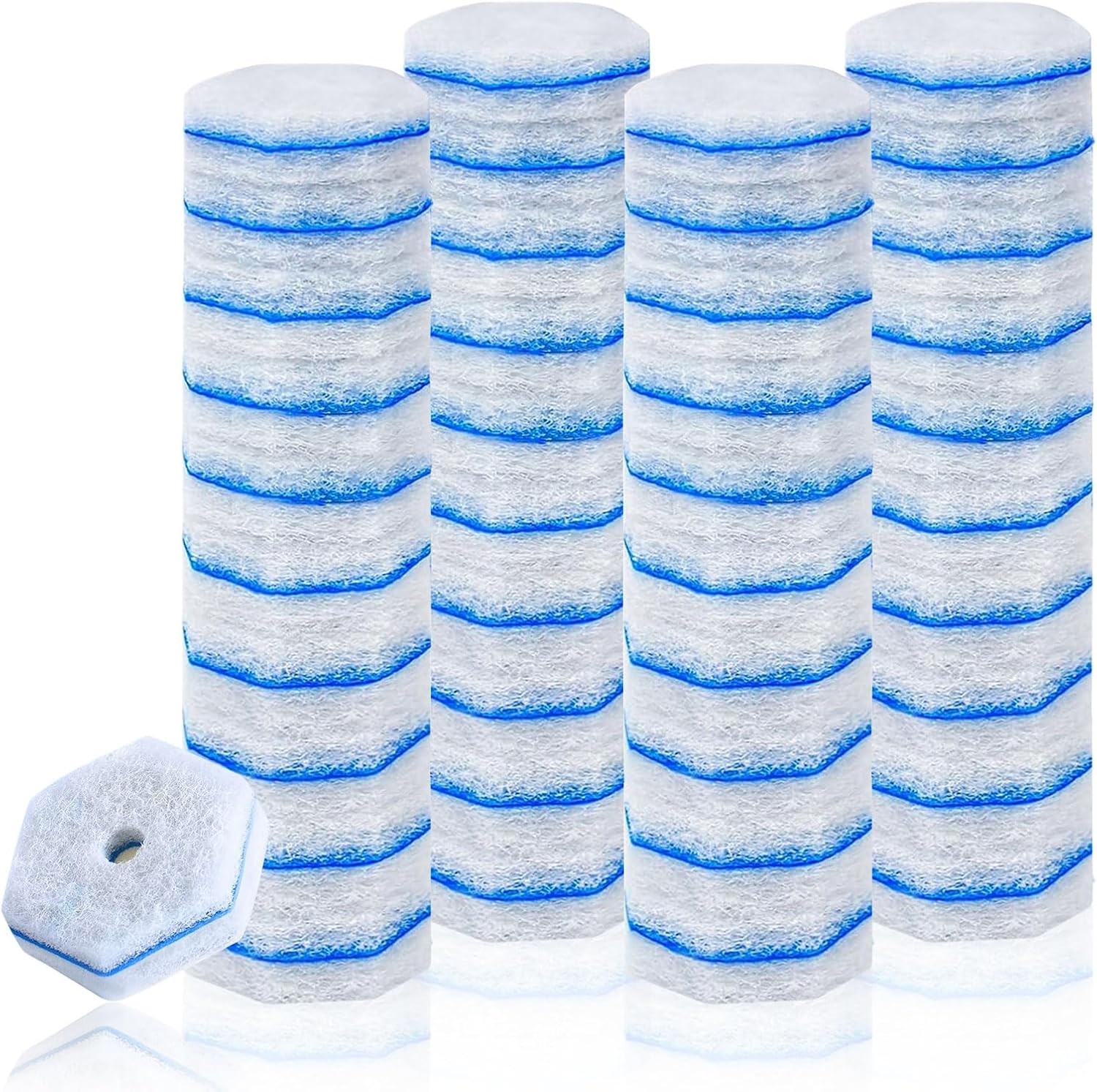 40 p Cleaner Wand Refills Disposable Toilet Brush Heads Compatible w Most Brands