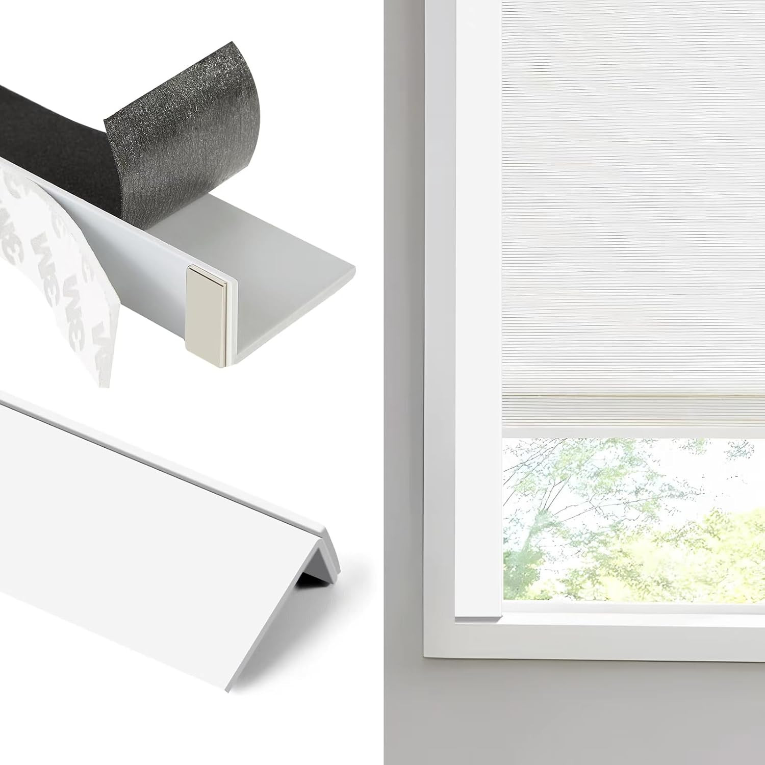Blackout PVC Light Blocking Strips for Window Shades and Blinds – Blocks Light a