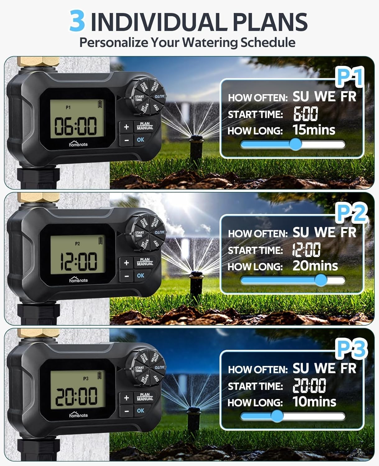 Automatic Misting Cooling System with Timer, 46FT Misting Line, 10 Brass Nozzles