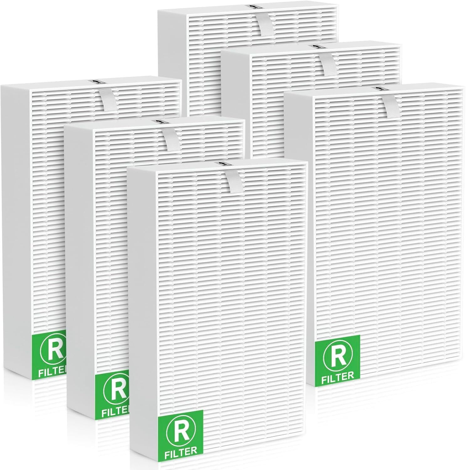 Replacement True HEPA Filter Type R for Honeywell HPA100 HPA200 HPA300 (6Pack)