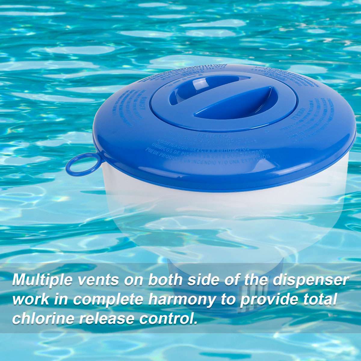 Floating Swimming Pool & Spa Chlorine Bromine Dispenser Holds 3″ Tablets 7″ High