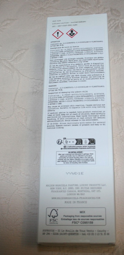 Maison Margiela Replica Jazz Club Heady Cocktails & Cigars Scented Diffuser NWB