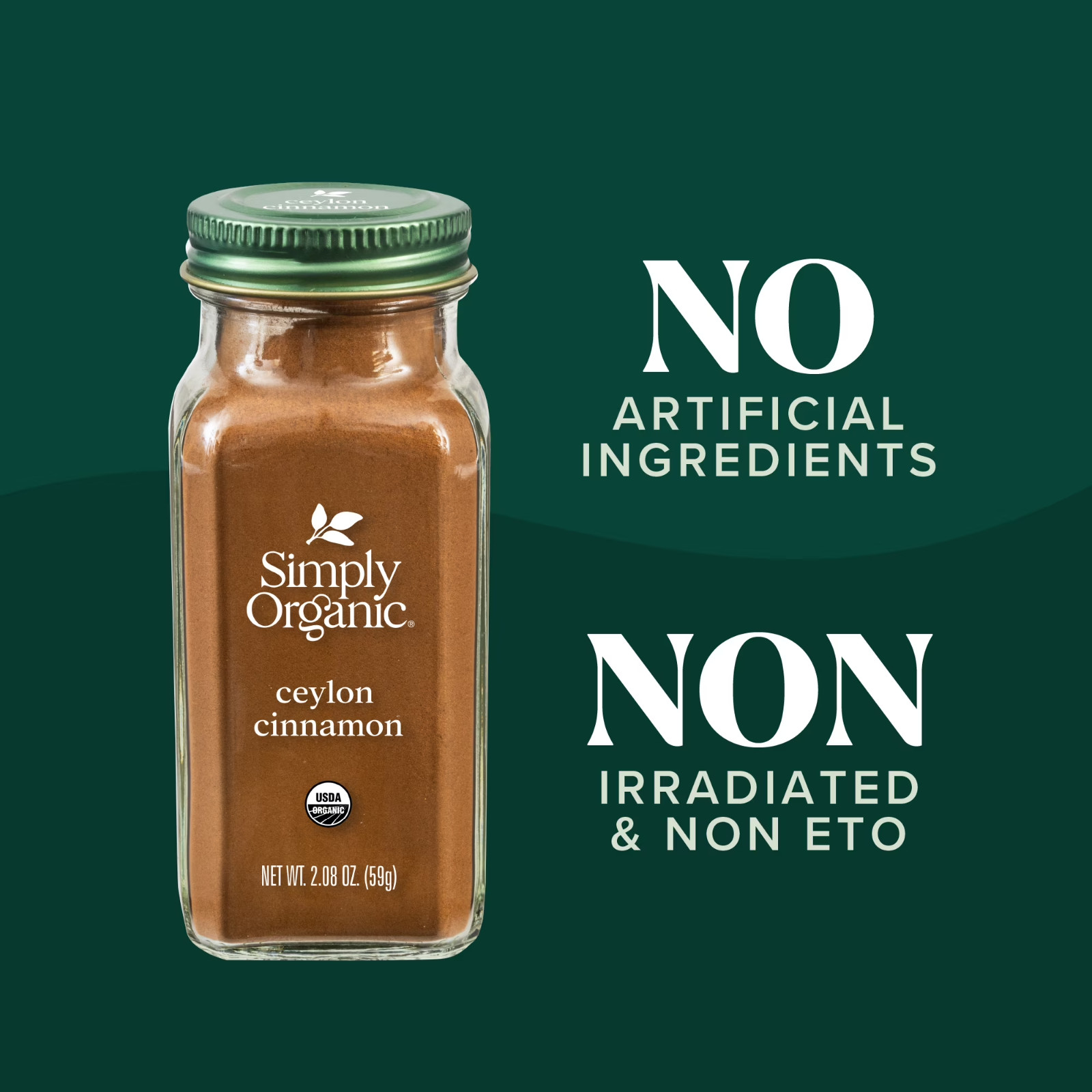 Simply Organic Organic Ground Ceylon Cinnamon, GMO Free 2.08 oz Bottle, 3 Pack