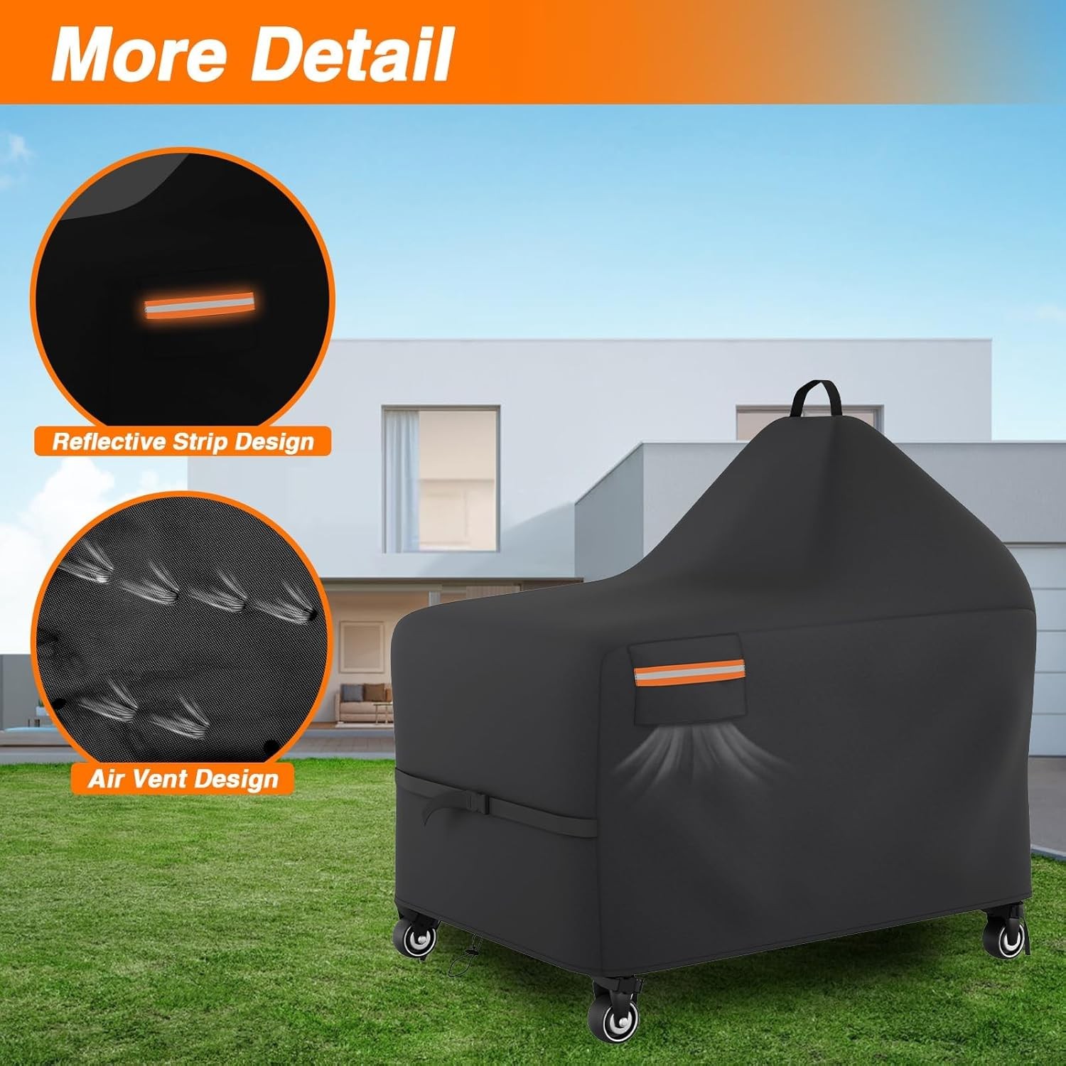 Grill Cover for 60 Inch Big Green Egg Grill Table Cover, Kamado Ceramic BBQ New