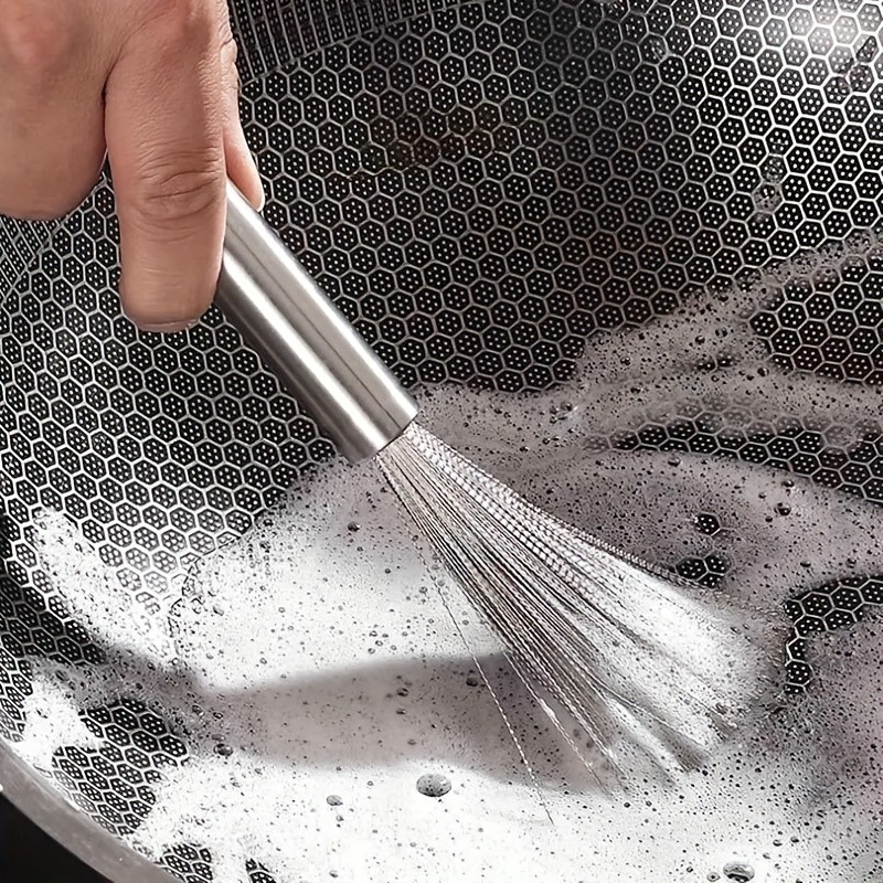 304 Stainless Steel Pot Brush Cleaning Brush Multi-functional Kitchen Wire Brush