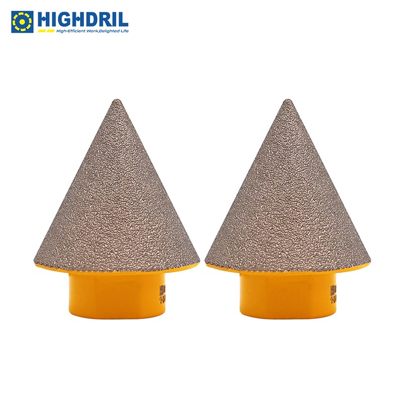 HIGHDRIL Diamond Milling Finger Cone Bit Hole Saw Cutter Marble Tile 2pcs 1-3/8″