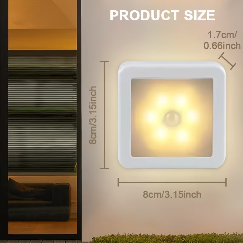 Motion Sensor LED Night Light Battery Powered Indoor Closet Cabinet Wall Cabinet