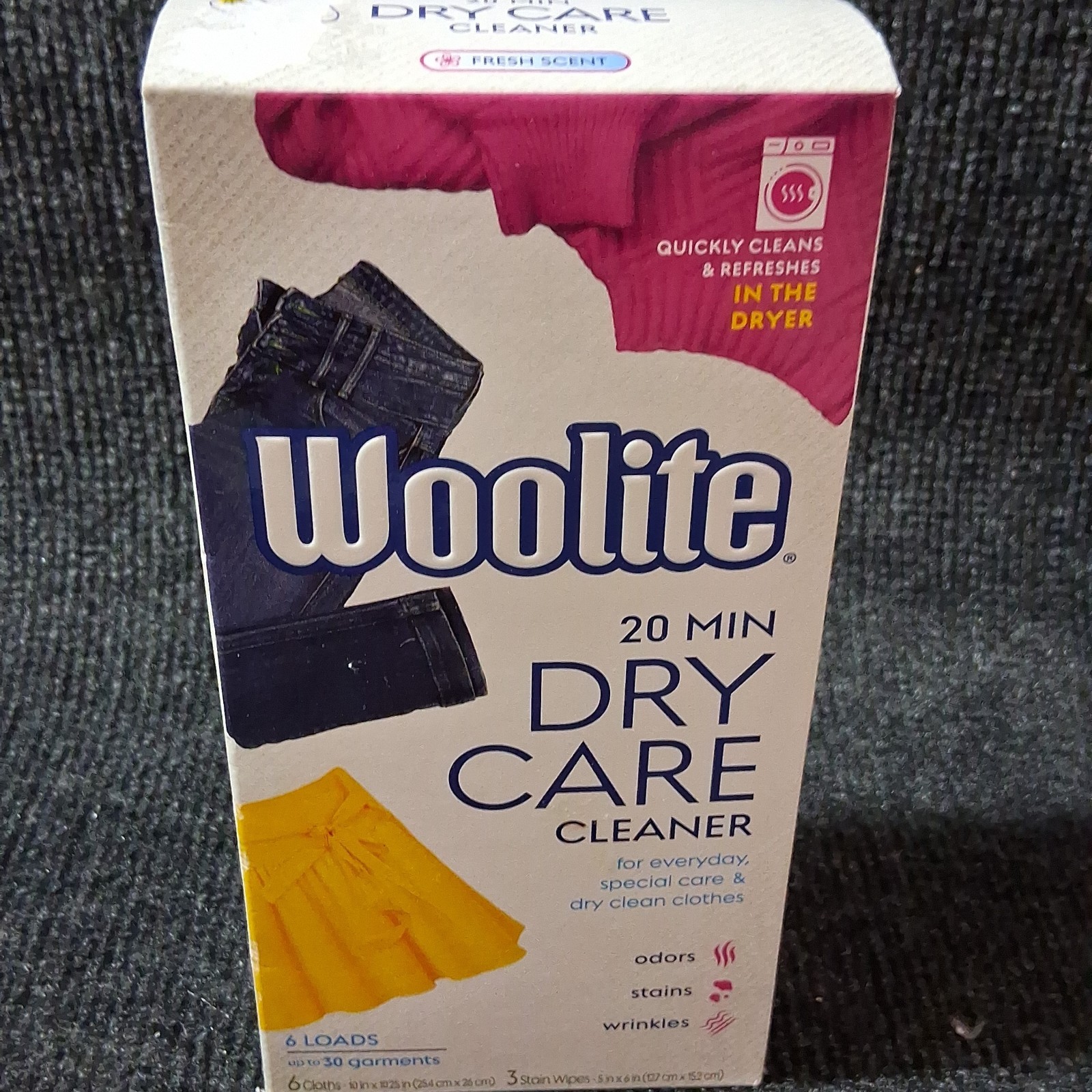 Woolite 20 Min Dry Care Cleaner at Home 6 Loads up to 30 Garments NEW Sealed VTG