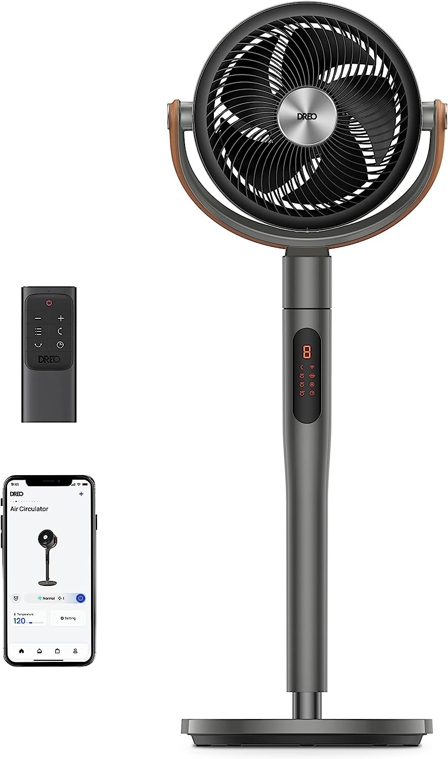 Smart Fan indoor Wi-Fi/Voice/Alex Omni-directional Oscillating Standing Fans