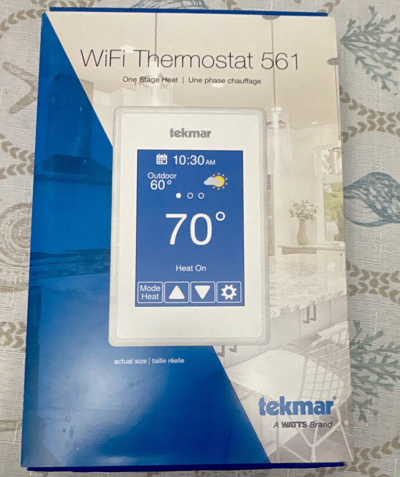 tekmar 561 Wi-Fi Touchscreen Thermostat 1-Stage Heat White Google Home