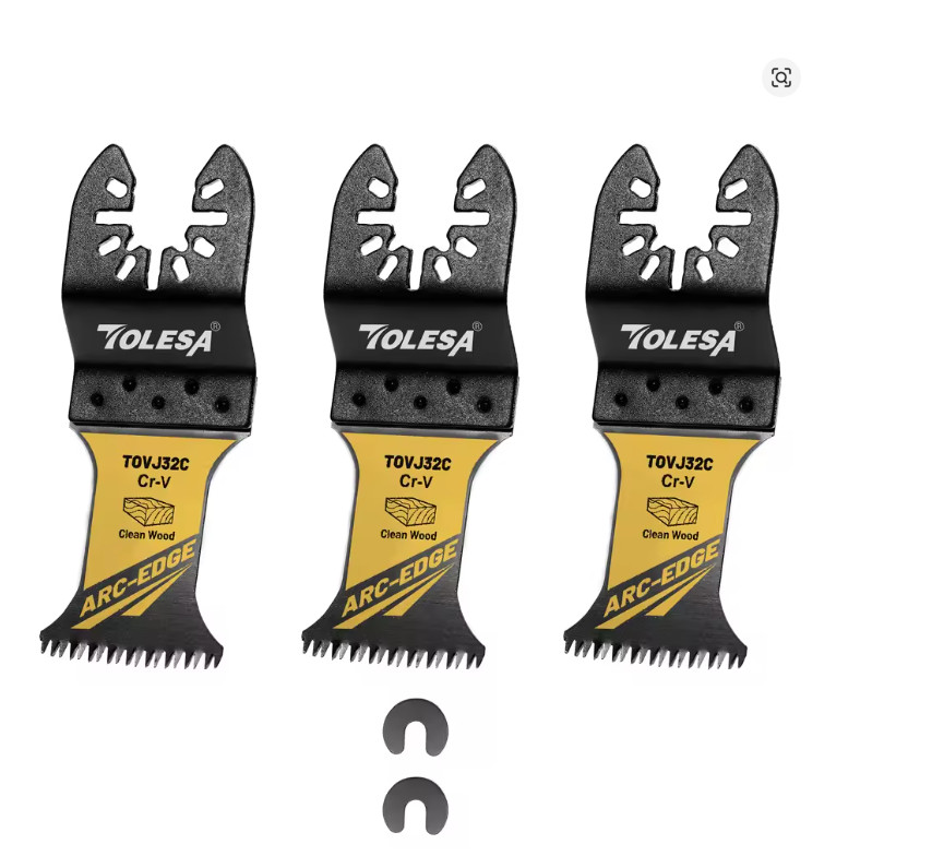 TOLESA 3Pcs Arc Edge Oscillating Saw Blades Set Japanese Tooth Oscillating