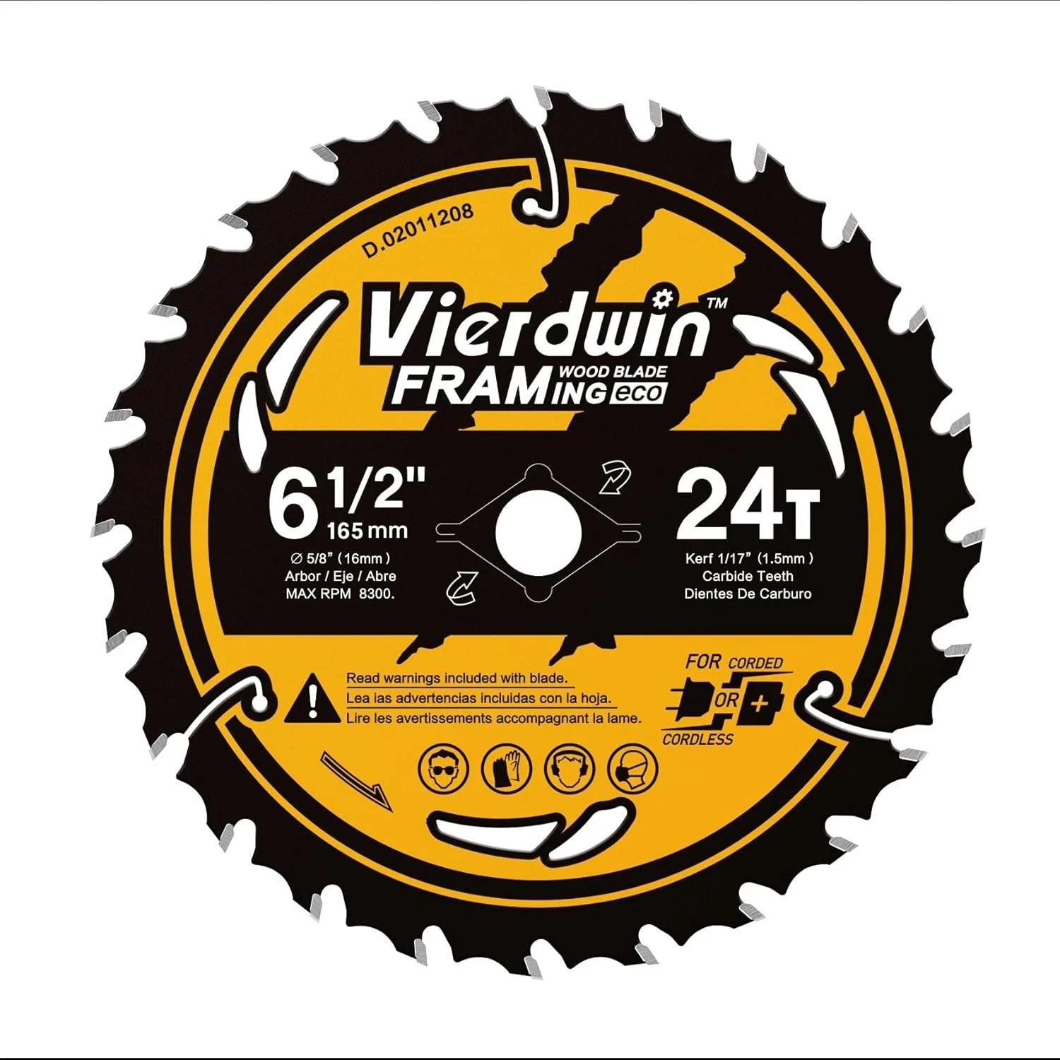 6-1/2 Inch 24-Teeth(1PC) Circular Saw Blade 6-1/2’' 24T(1pc), Multi