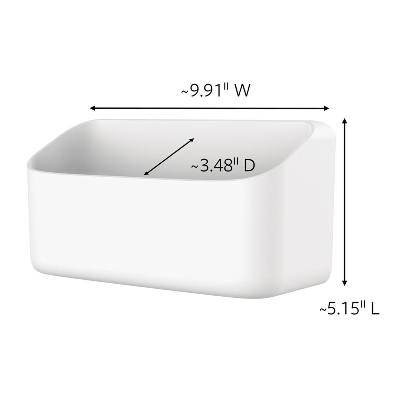 Command 10 Lb Large Organizing Caddy with 9.9 in. x 5.2 x 3.5 in., White