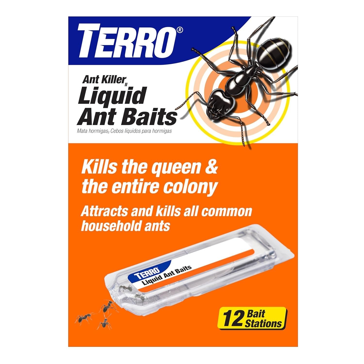 Ant Killer Bait Stations Liquid Ant Baits 12 Pcs Kills Queen Ready To Use NEW
