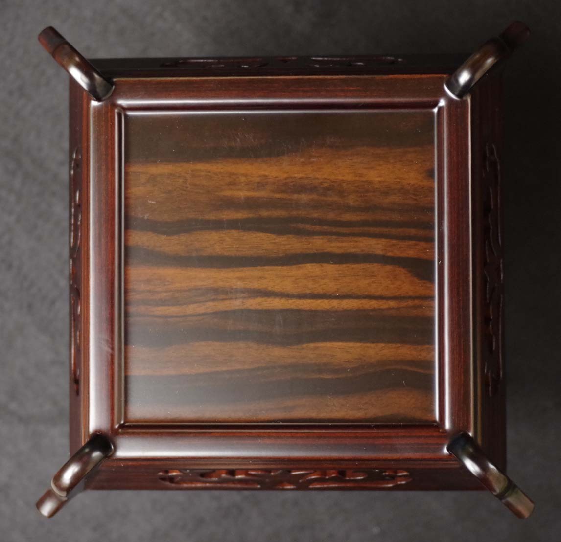 Bonsai Flower Stand Table Vase Ebony Wood Height: 25 cm (9.84 in) NAKATAKU