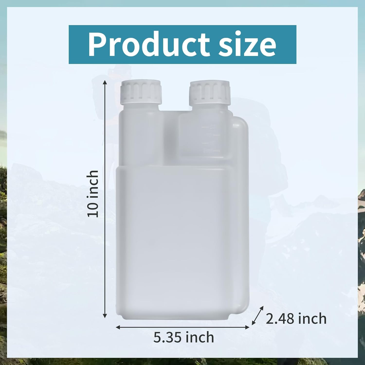 2 Pack Squeeze Shot Bottle Set, 1000Ml (34Oz) Large Measuring Flask with Built-I