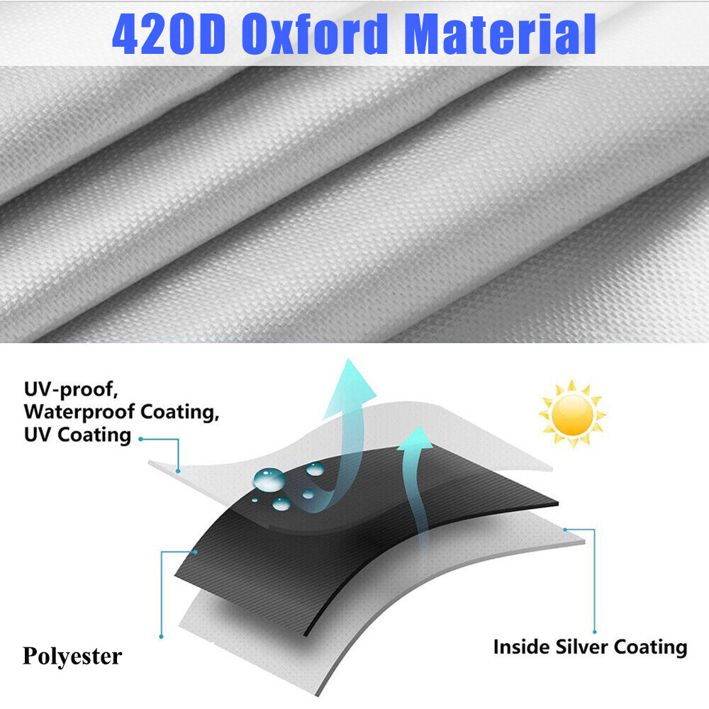 Universal Waterproof Push Lawn Mower Cover 420D Heavy Duty Outdoor UV Protector