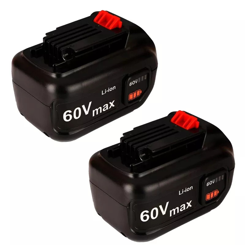 2PCS For Black Decker 60V Cordless Mower batteries for LSW60C CS-BPT560PX US