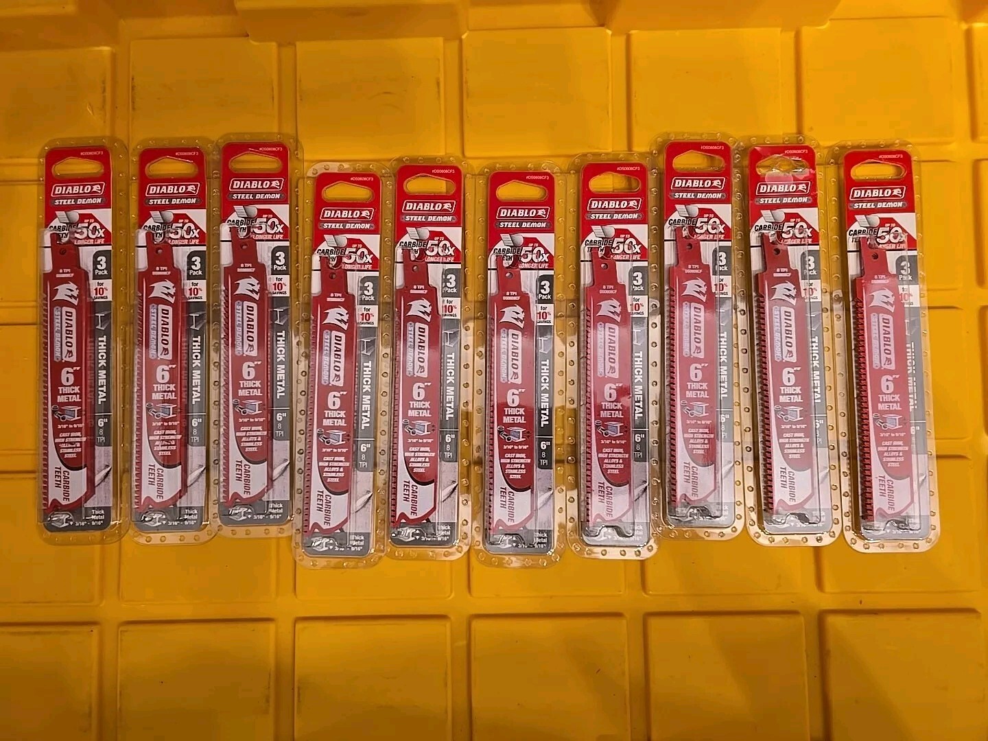 6 Inch Diablo Steel Demon DS0608CF3 Thick Metal Carbide Tipped Blades 10 Pk