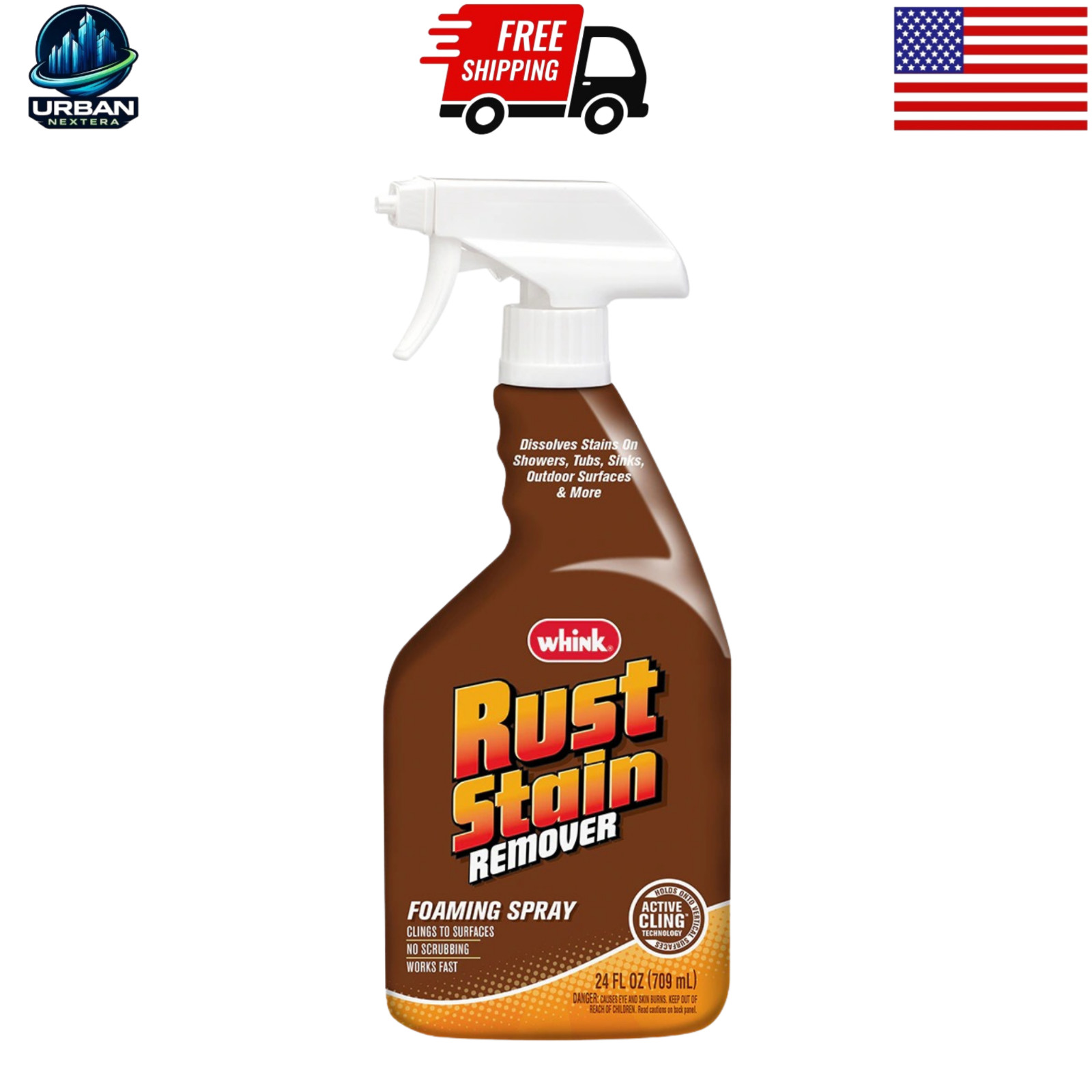 Whink 349944 Foaming Rust Stain Remover, 24 Oz