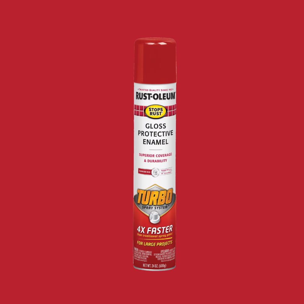 (3 Pack) Rust-Oleum Stops Rust Turbo Spray Paint, Gloss Sunrise Red, 24 oz Cans