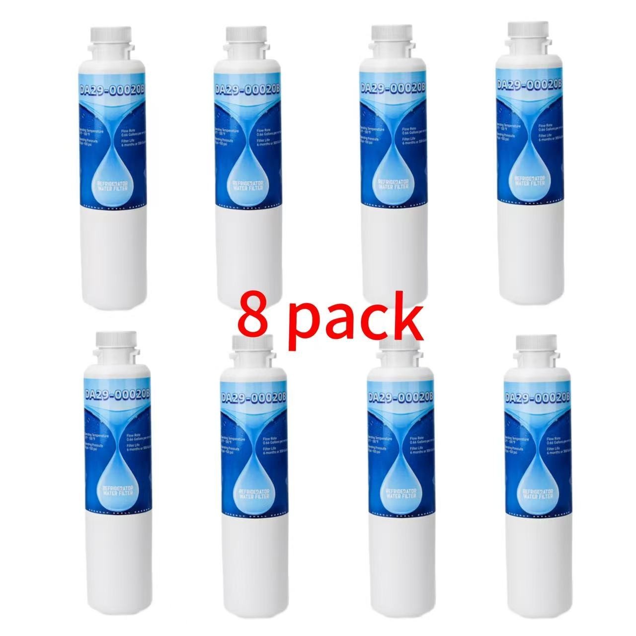 8 Pack DA29-00020B HAF-CIN/EXP Refrigerator Water Filter Fit for Samsung