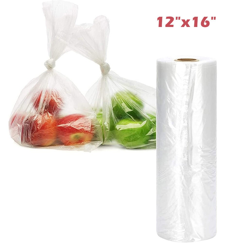 Plastic Produce Clear Bag On Roll Kitchen Food Fruit Storage Vegetable 350/Roll