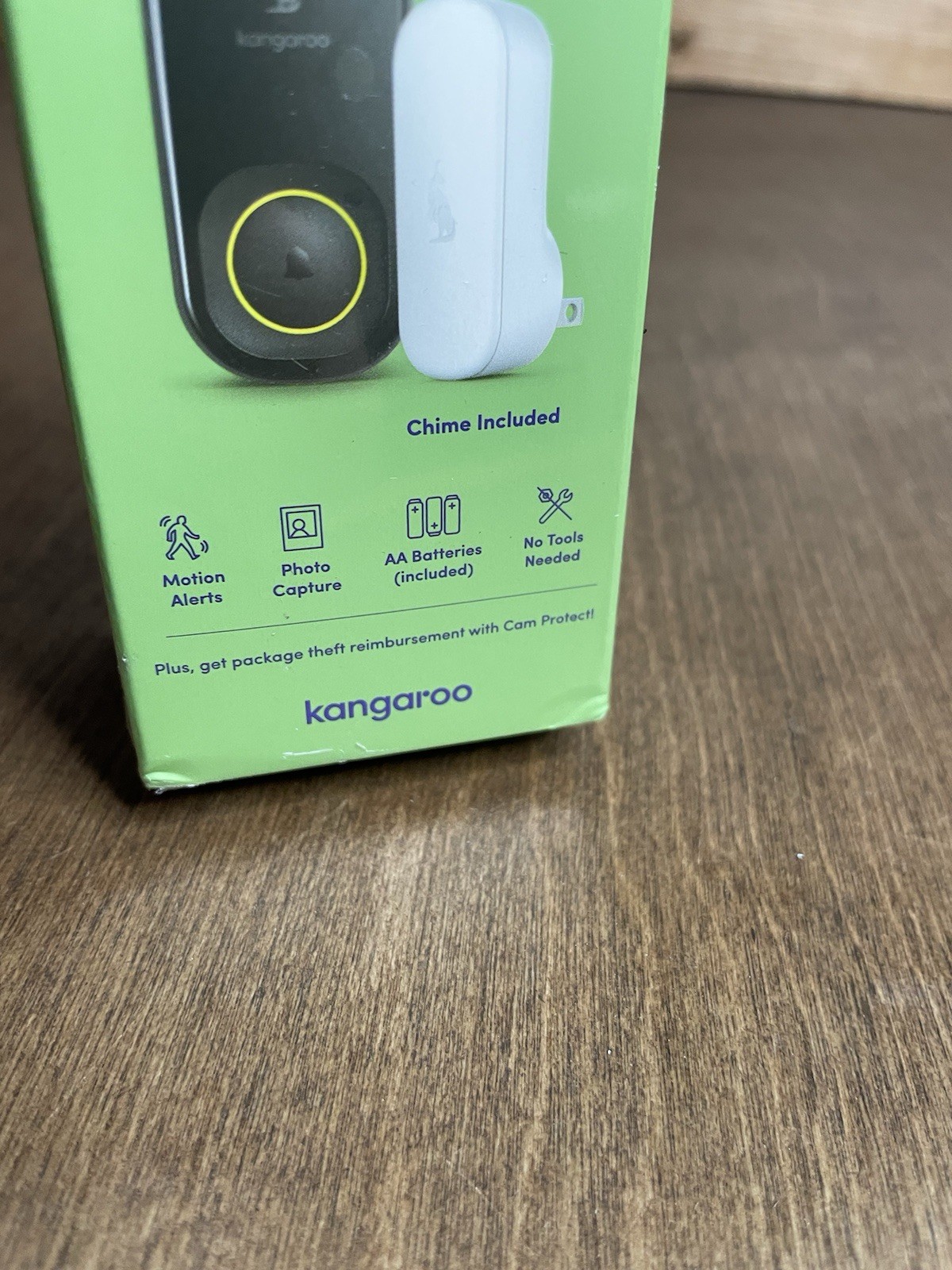 Kangaroo Wi-fi Doorbell Camera and Chime – Black A0008 Brand New