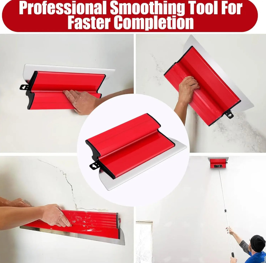 1PCS 9.84 × 15.75 in Drywall Smoothing Spatula – Flexible Skimming Blade Tool