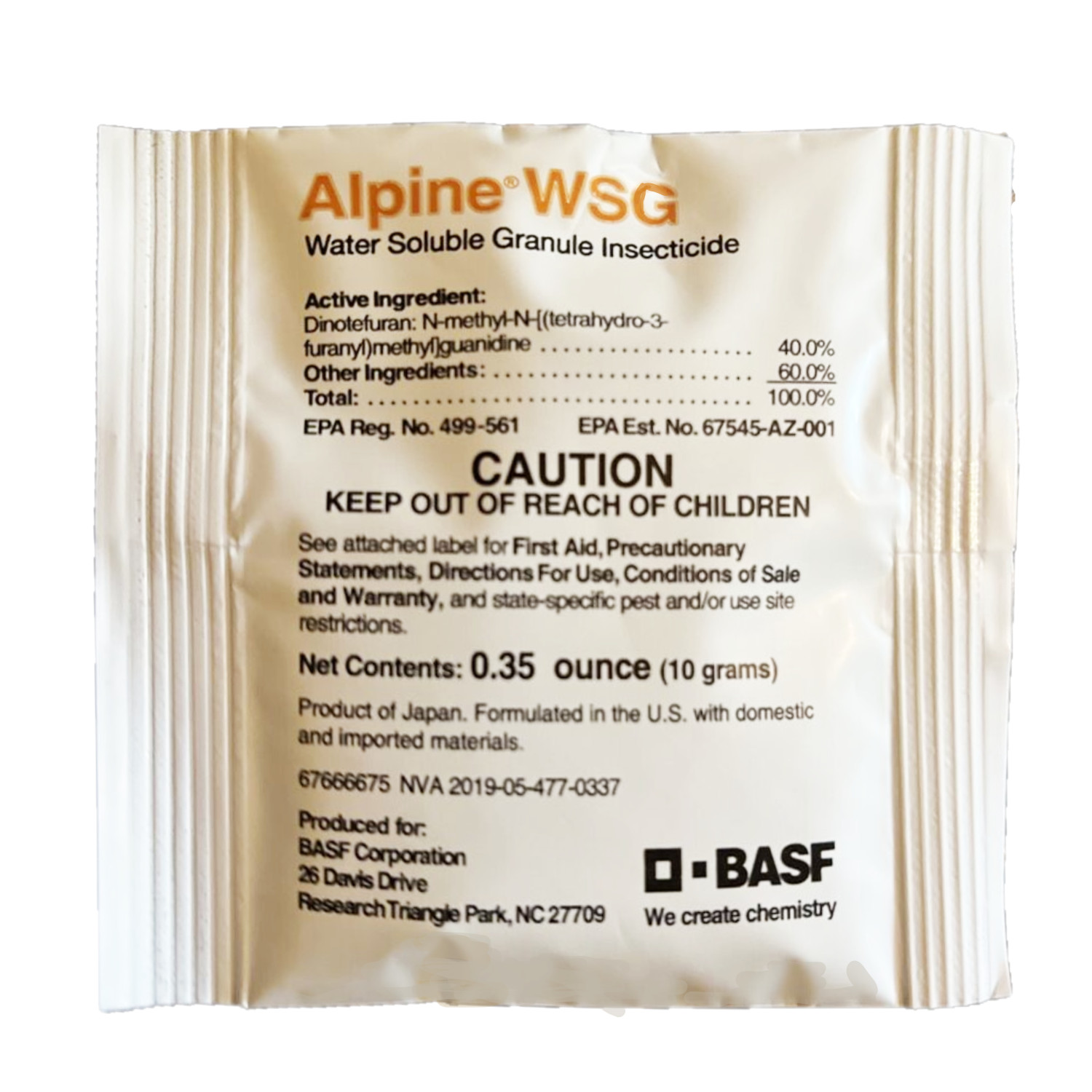 Alpine WSG Water Soluble Granules – 1 Packet (10 g) by BASF