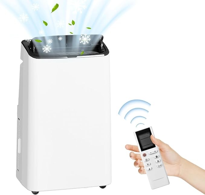 14,000 BTU Portable Air Conditioner Cools Up to 750 Sq.Ft., w/ Energy Efficient