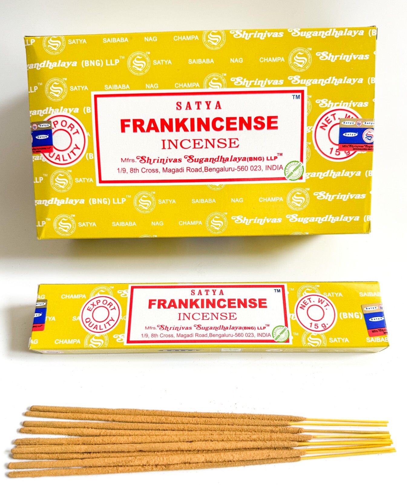 Satya Frankincense Incense Sticks – Pick 15-30-60-75-90-180 grams – Free Ship!