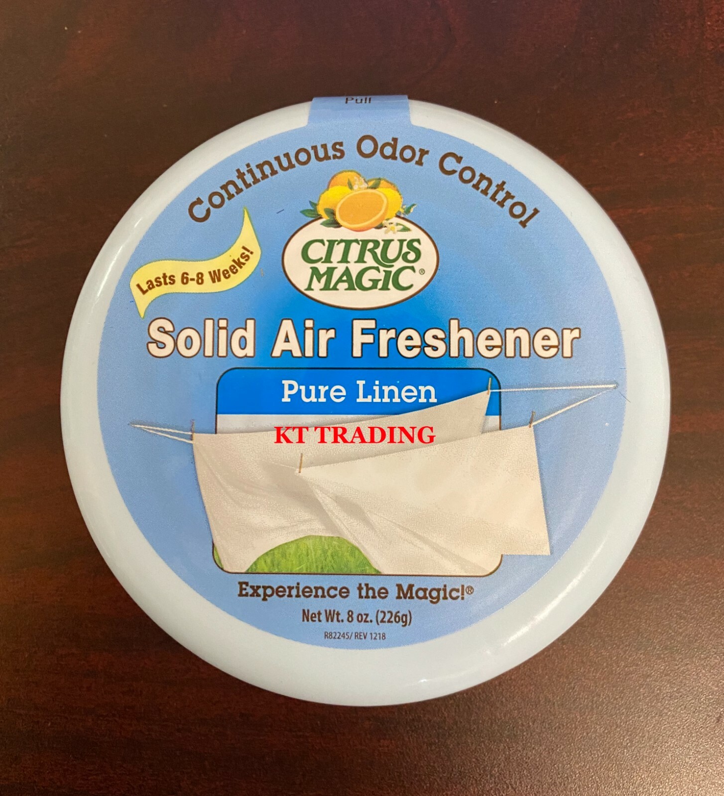 CITRUS MAGIC Solid Air Freshener Odor Eliminator ~ Pure Linen ~ Last 6-8 Weeks