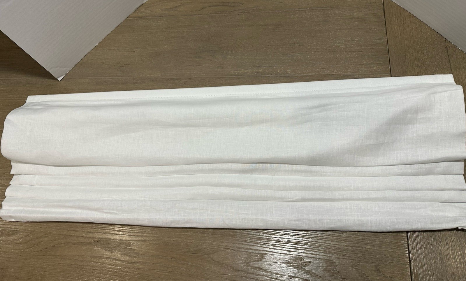 Pottery Barn Belgian Linen Roman Shade White 36×64 Replacement Hardware