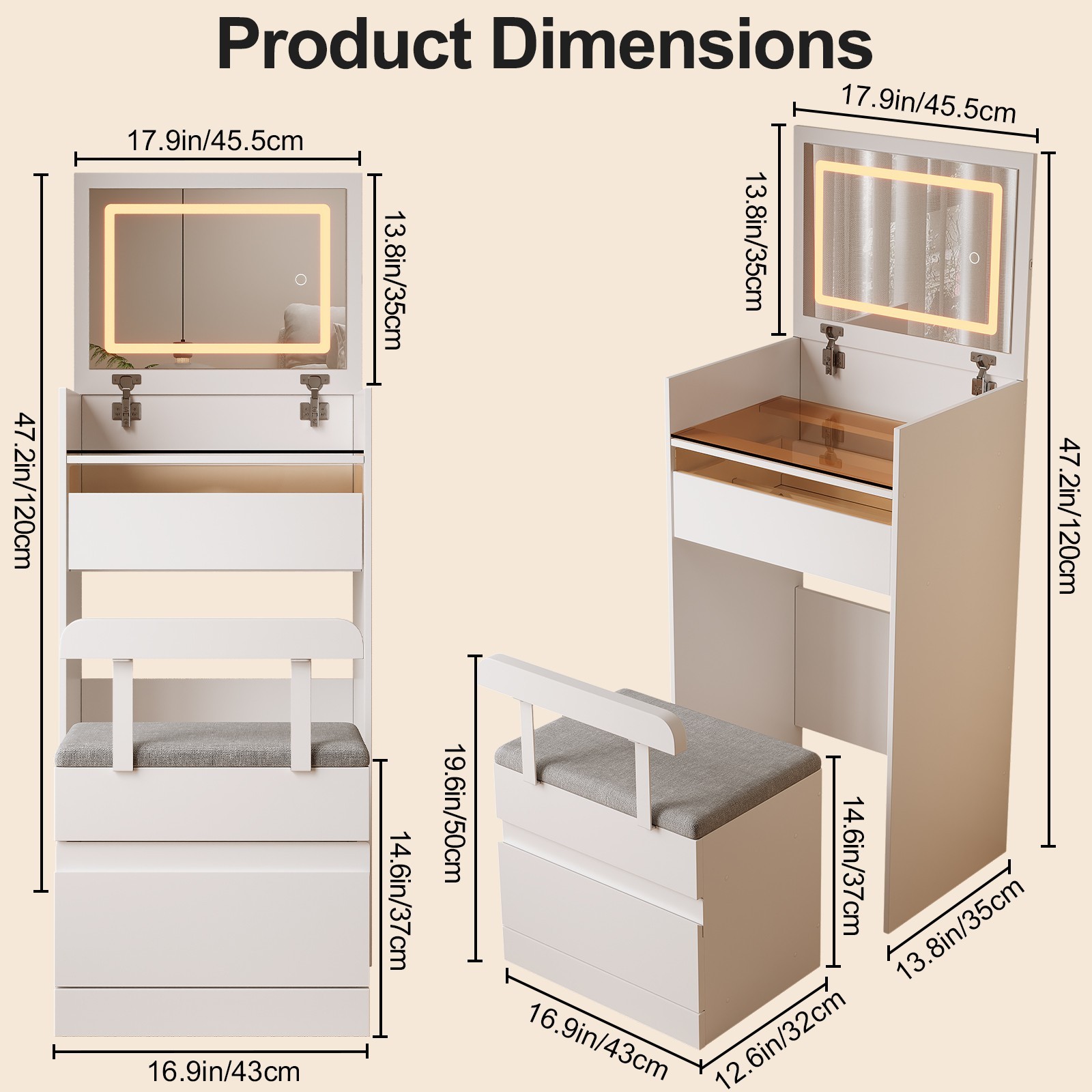US GARVEE Vanity/Make-up Stand