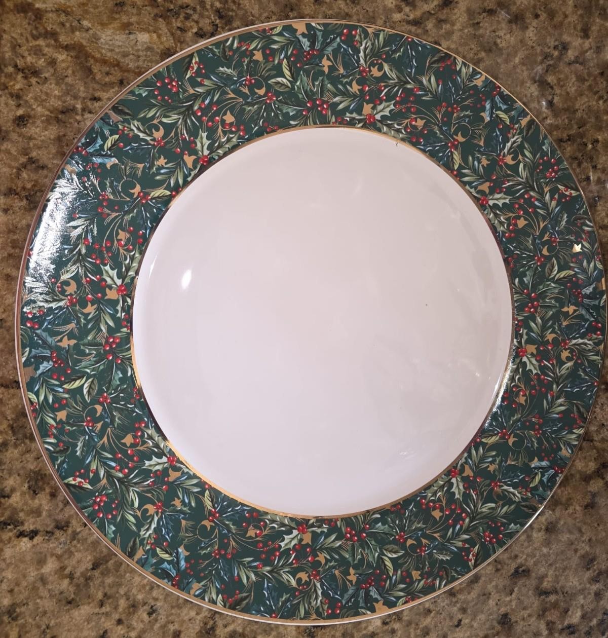 POTTERY BARN 12 DAYS OF CHRISTMAS STONEWARE CHARGER PLATE 14″